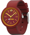 Seven ASRoma Orologio - Orologio da Polso Analogico al Quarzo - Giallo e Rosso, in Confezione Regalo - Cinturino in Silicone